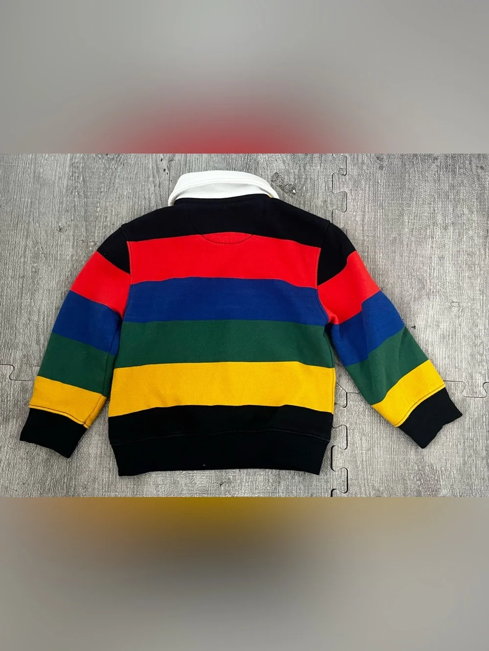 Old Navy Polo Shirt Long Sleeve Striped Collared Button Front 3T Multi